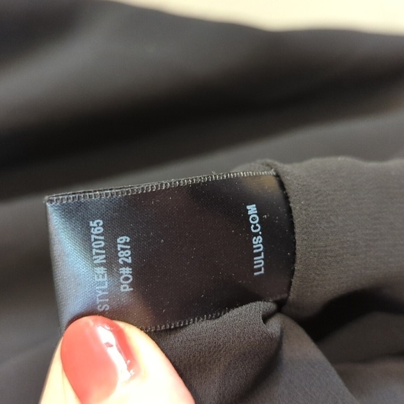 Lulu's black bodysuit thong top strappy size small - Picture 9 of 10